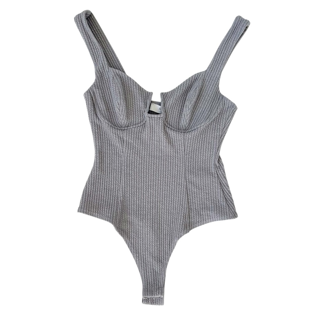 ASTR Gray Aria Bodysuit